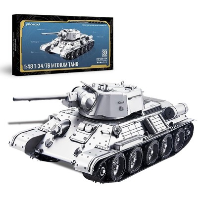 Mô Hình Kim Loại 3D Lắp Ráp Piececool Xe Tăng Chiến Đấu T-34/76 ( Medium Tank) HP358-SK - MP1231