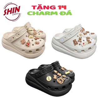    Hàng QC Loại 1   Dép Cross Crush Đế Cao 7 cm Cho Nữ Sandal Đế Bằng Dép Sục Bít Đầu  ĐẾ BẰNG  