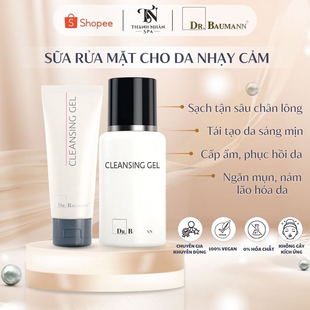 Sữa Rửa Mặt Tự Thân Dành Cho Da Dầu Mụn Lành Tính Dr. Baumann Cleansing Gel