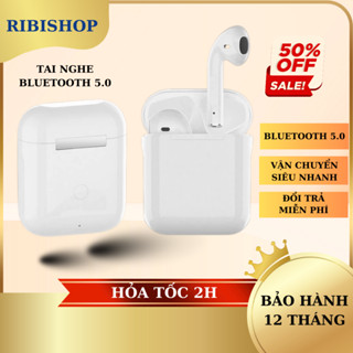Tai nghe bluetooth không dây J12 TWS 5.0 nhiều màu âm thanh hỗ trợ nhiều dòng máy - ribishop08