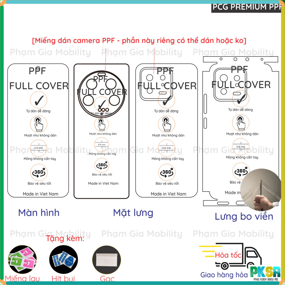 Dán PPF Xiaomi 13/ Xiaomi 13 pro/ 13 Ultra/Xiaomi 14/ 14 Pro/ 14 Ultra/ Xiaomi 14T/ Xiaomi 14T Pro c