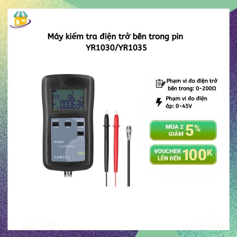 YR1035+Máy Đo Điện Trở 1030 + Hiệu Ứng Tiếng Anh Độ Chính Xác Cao YR1035