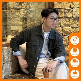 Áo khoác bò nam Độc menswear form rộng crop thoải mái, vải jean cao cấp - AKB75