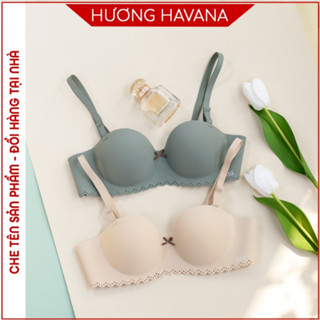 Áo lót nữ cup ngang quả tròn không gọng đệm đúc su 3cm dây có thể tháo rời FLA599