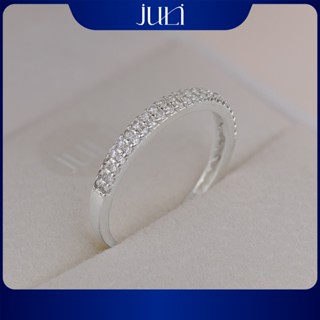 Nhẫn bạc ý đính kèm hàng đá quý cao cấp sang trọng, phản quang lấp lánh (Chính hãng)| N976 JULI JEWELRY