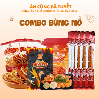 Combo Bùng Nổ: 1 chân gà tê cay RÚT XƯƠNG + 3 gân rồng hấp sả + 5 cá cơm + 5 cột điện Ăn Cùng Bà Tuyết