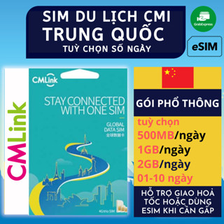 Sim du lịch Trung Quốc không giới hạn Internet không chặn FB GG