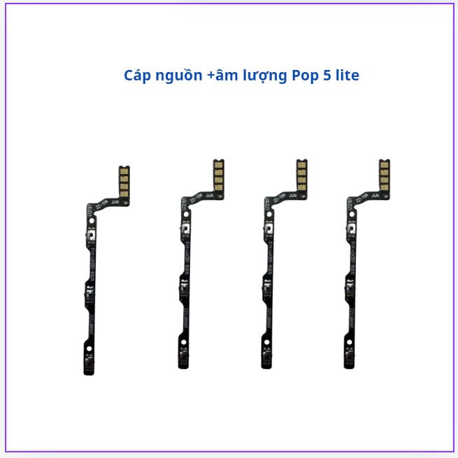 Cáp nguôn +âm lượng tecno Pop 5 lite bóc máy