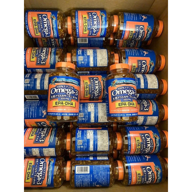 [ Auth - date xa] Viên Uống Dầu Cá hồi Omega 3 Pure Alaska Nhật bản hộp 450 viên