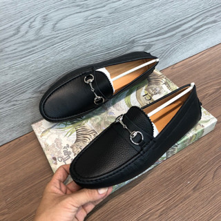  Giày lười Moca nam da bò huyền thoại với khuy móc sáng chân da bò thật có bảo hành 12 tháng 