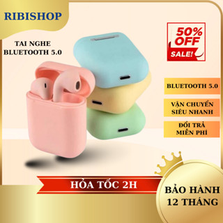 Tai Nghe bluetooth 5.0 macaron J12 Cảm Ứng Tai nghe không dây - ribishop08