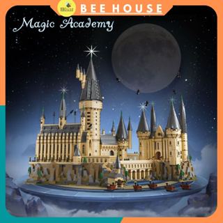 [Tặng đèn] Bộ Xếp hình lâu đài, Mô hình trường Hogwarts Harry Potter cậu bé phù thủy Học Viện phép thuật 3D cỡ lớn