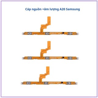 Cáp nguon+ âm lượng samsung A20  (Zin bóc máy)
