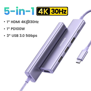  Ugreen USB C HUB Type C sang 4K 30Hz HDMI PD100W USB HUB USB 3.0 Adapter Dock đa chức năng cho iPad Pro MacBook Pro Air 