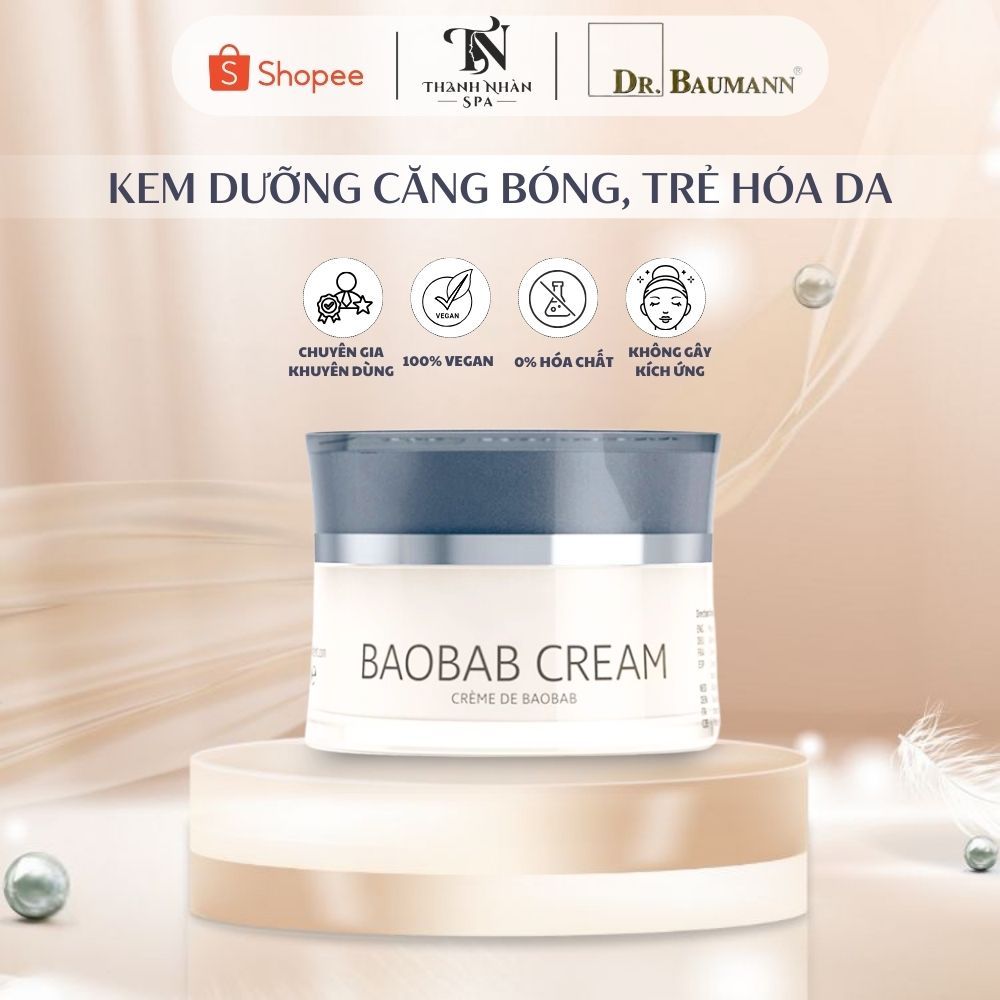 Kem dưỡng ẩm cho da khô, lão hóa Dr. Baumann ngăn bong tróc, căng bóng da Baobab Cream 30ml