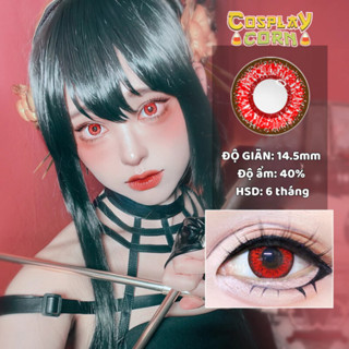 Lens cosplay ĐỎ - Kính áp tròng cosplay anime/manga màu đỏ Lens đỏ hoá trrang đủ mẫu đủ đọ cận Lens Cosplay CORN.COSPLAY