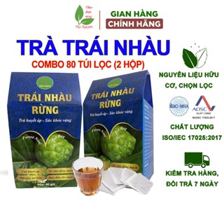 Trái nhàu rừng túi lọc (80 gói), trà túi lọc Bảo Khang, quả nhàu khô, hỗ trợ hạ mỡ máu, huyết áp
