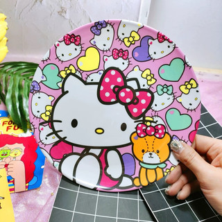Dĩa tròn Doremon Doraemon Hello Kitty