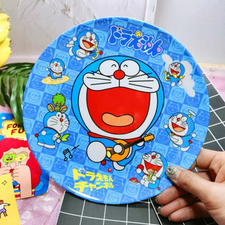 Dĩa tròn Doremon Doraemon Hello Kitty