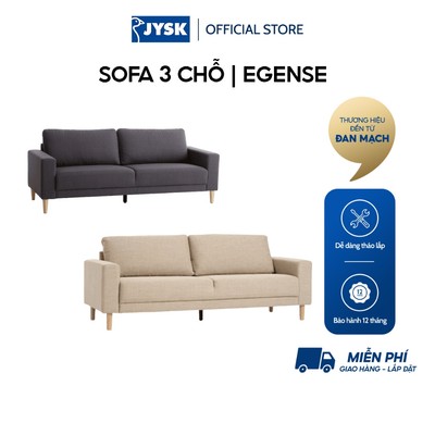 Sofa | JYSK Egense | vải Polyester | xám/be | nhiều kích thước