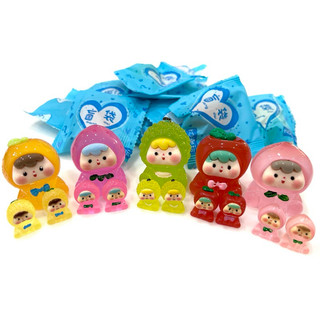  tự xé set 5 túi mù bé Moi em bé trái cây mini dạ quang 1,5cm Nukids DIY 