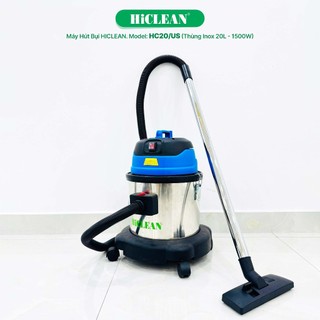 Máy hút bụi khô và ướt hiclean hc 20/us, công suất 1500w, thùng chứa 20l