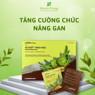  Trà Thảo Mộc Ladophar - Trà atiso giải độc gan tăng cường chức năng gan  Hộp 100 túi lọc  