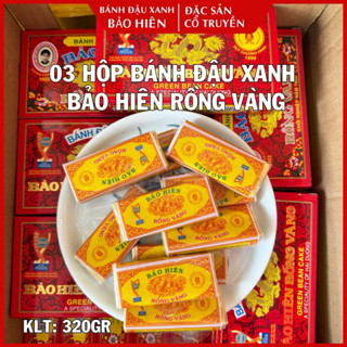 Combo 03 Hộp Bánh Đậu Xanh Cổ Truyền Bảo Hiên Rồng Vàng