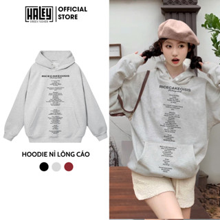 Áo Hoodie Xám Tiêu Nam Nữ Nỉ Lông Cáo Local Brand HALEY HD37 Form Unisex  Giữ Ấm Tốt Phong Cách Basic