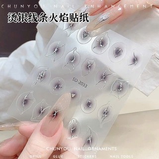 Sticker lụa tia sét hottren,hình dán móng trang trí nail