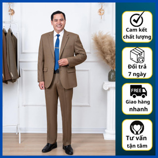 Bộ Vestton Nam Trung Niên, Vest nam Trung Niên cao cấp, hàng xuất khẩu ( Tặng Calavat )