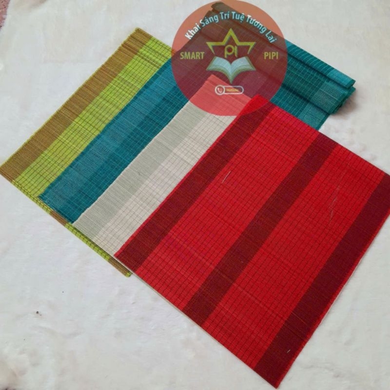 Mành tre trang trí Tết,mành tre màu làm phông chụp ảnh,khăn trải tấm lót bàn ăn nhiều màu tăm tre nh