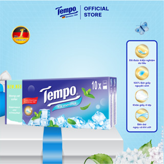 [Lốc 10 gói] Khăn Giấy Bỏ Túi Cao Cấp Tempo Regular Thương Hiệu Đức Bền Dai An Toàn Cho Da