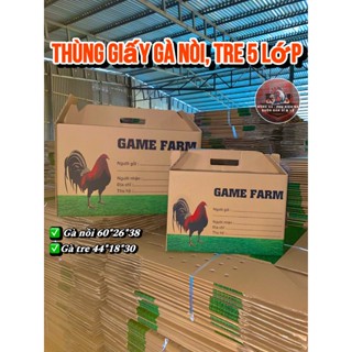 Combo 5, 10 Thùng carton đựng gà đá - Gà nồi 60*26*38 - Gà tre 44*18*30