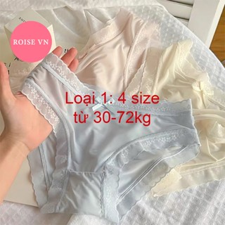 Combo 10 Quần lót nữ su lụa loại 1 siêu mỏng phối ren hoa thoáng mát gợi cảm 1271