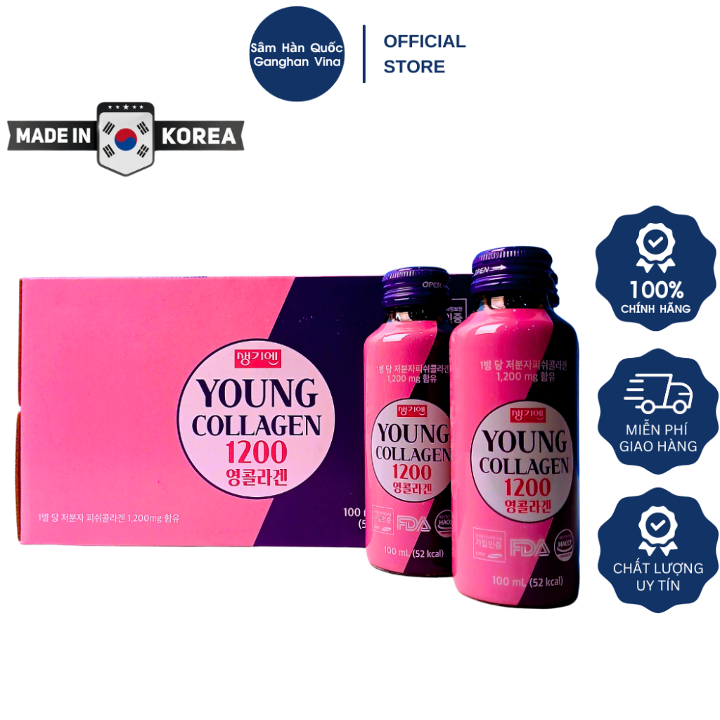 Nước Collagen Young 1200mg Hàn Quốc ( 100ml x 10 chai)