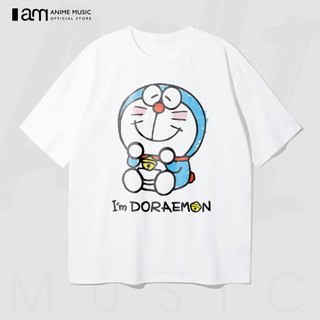 Áo thun DORAEMON Kawaii Oversized 100% Cotton ngắn tay