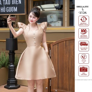 Váy đầm thiết kế cao cấp màu kem thanh lịch sang trọng [ Ảnh thật ] The Shilla-G50B60.590PK(SA25)