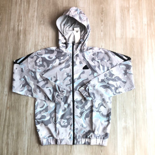 Áo gió nam Adidas màu loang trắng Chính Hãng