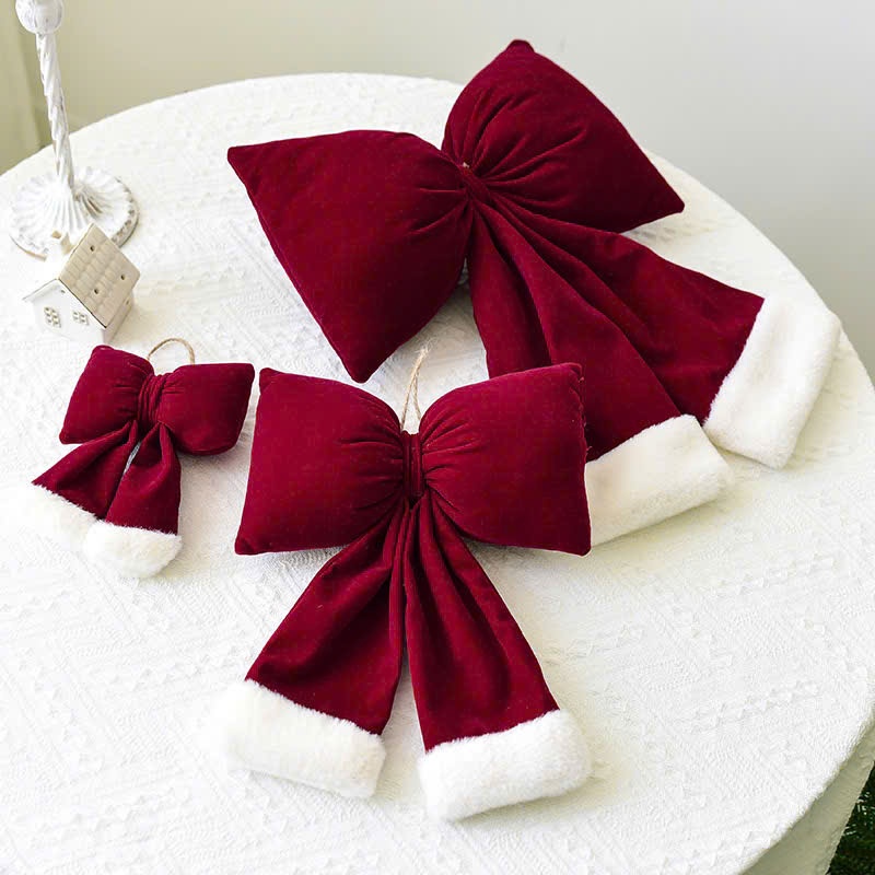 Nơ Nhung Đỏ Sang Trọng NV18 Trang Trí Noel Giáng Sinh Phong Cách