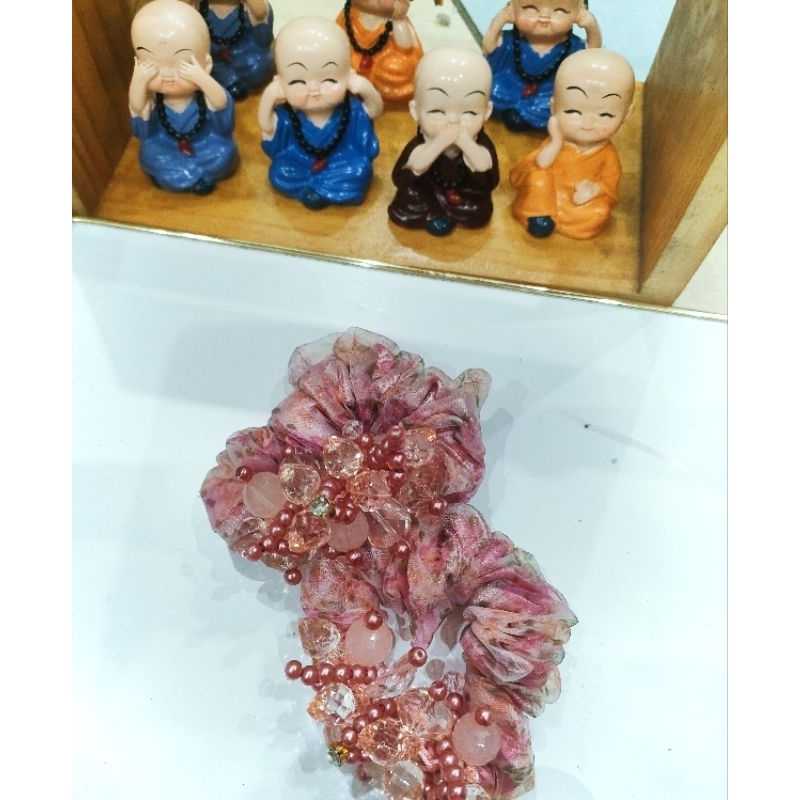 phụ kiện tóc cột tóc voan hoa