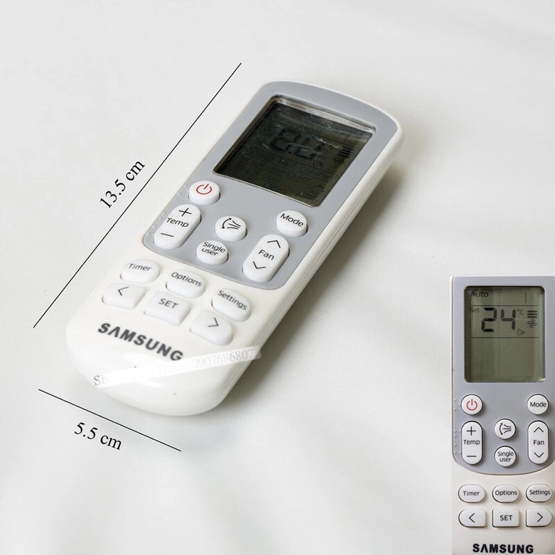 Remote máy lạnh Samsung - ngắn tặng Pin