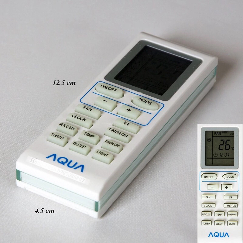 Remote máy lạnh AQUA + Pin
