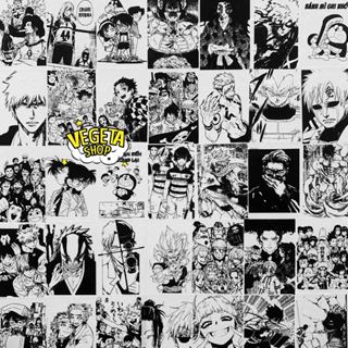 Tranh giấy Manga Anime truyện tranh poster decal có sẵn keo chỉ việc dán tường mực in đậm sắc nét trang trí phòng decor