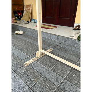 Kệ treo quần áo bằng gỗ, kệ treo quần áo decor chụp ảnh sản phẩm, Sào Treo Quần Áo Gỗ Thông Kệ Treo Đồ Decor Studio