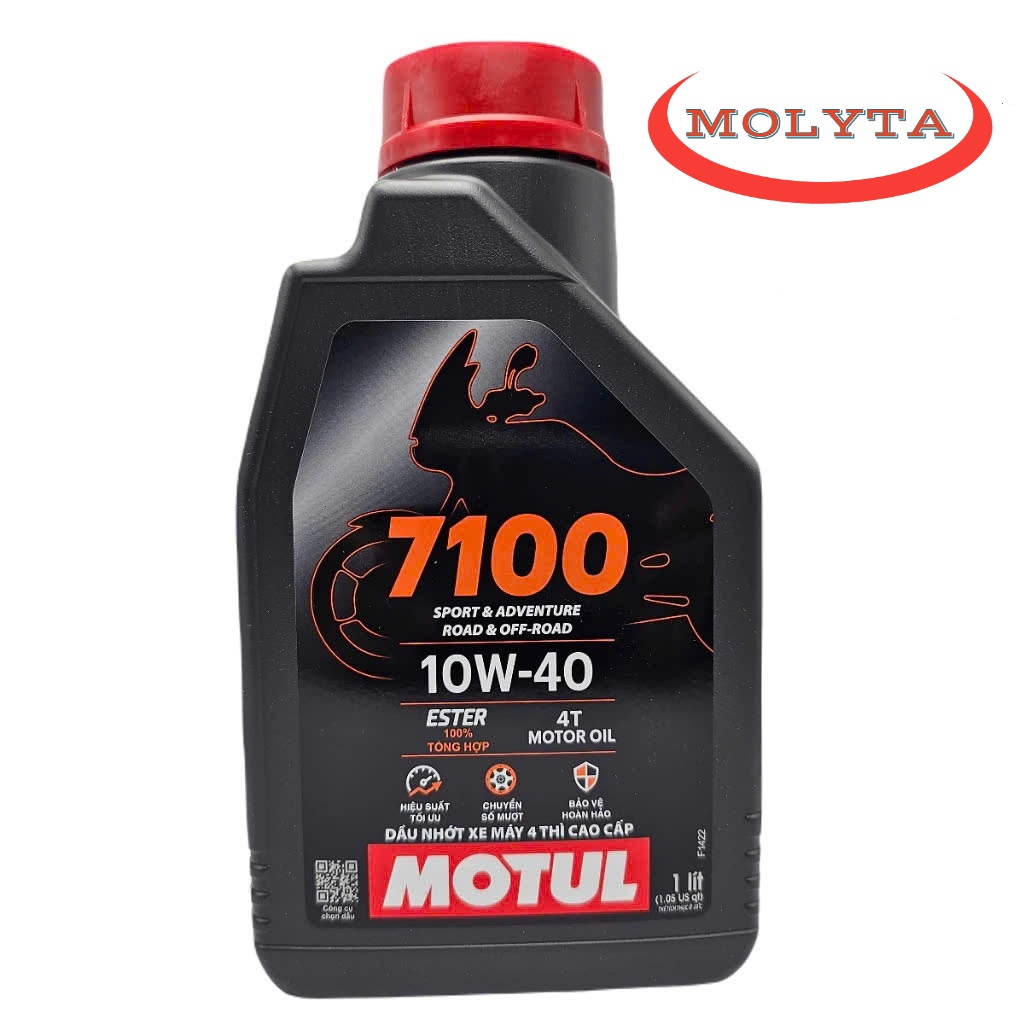 Motul 7100 10W40 nhớt tổng hợp 100% gốc Ester cho xe số,côn tay cấp nhớt API:SP