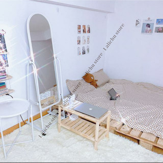 Kệ gỗ để đồ 2 ngăn, tab gỗ decor