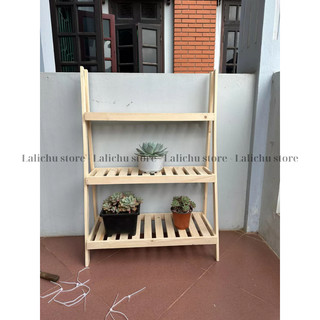 Kệ Gỗ Chữ A 3 Tầng Kệ Để Hoa Chậu Cây Trang Trí Nhỏ Gọn