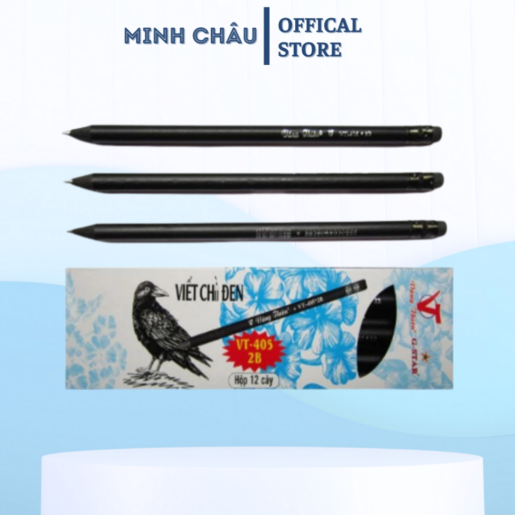 Combo 3 Chiếc Bút Chì Gỗ Đen Có Tẩy 2B Gstar 405 ,