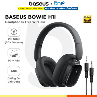 Tai Nghe Bluetooth Baseus Bowie Kèm jack 3.5mm H1i 5.3 38db ANC Khử Tiếng Ồn Hi-Res 3D Âm Thanh 100H